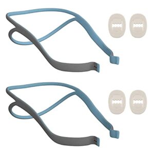 resmed airfit p10 headgear strap, replacement cpap headgear compatible with resmed airfit p10, 2 elastic straps and 4 adjustment clips