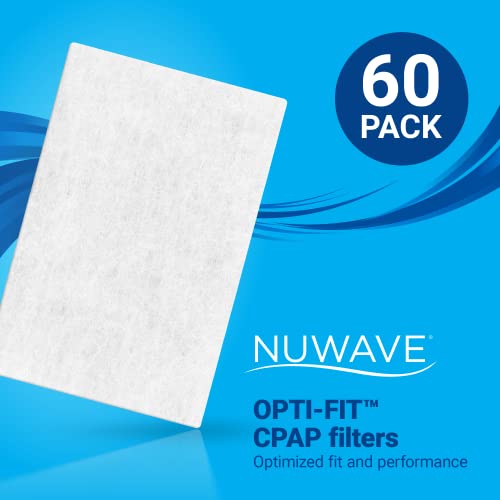 NUWAVE Replacement Filter for ResMed Part Number S9/S10 Standard Pollen Filter 36850, High-Efficiency CPAP Filters ResMed, Opti-fit ResMed Filters, Pollen Filters CPAP ResMed S9-60 Per Pack