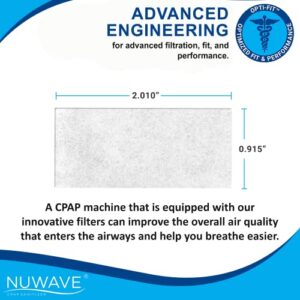 NUWAVE Replacement Filter for ResMed Part Number S9/S10 Standard Pollen Filter 36850, High-Efficiency CPAP Filters ResMed, Opti-fit ResMed Filters, Pollen Filters CPAP ResMed S9-60 Per Pack