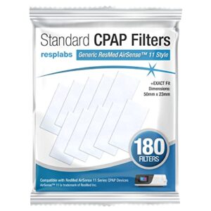 resplabs CPAP Filters - Compatible with The ResMed AirSense 11 Machine - 180 Filter Pack