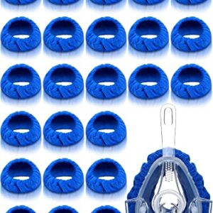 24 Pack Mask Liners Full Face Reusable Soft Mask Covers Reduce Air Leaks and Blisters Washable Cushion Covers Compatible with Most Full Face Masks (Blue)