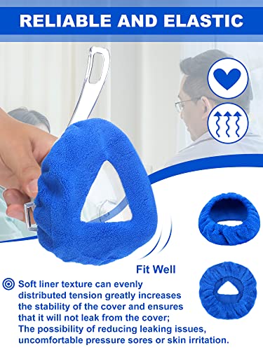 24 Pack Mask Liners Full Face Reusable Soft Mask Covers Reduce Air Leaks and Blisters Washable Cushion Covers Compatible with Most Full Face Masks (Blue)