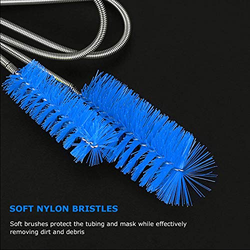 Brush Diameter 15mm 19mm -CPAP Tube Cleaning Brush-Suitable for Most CPAP Hose Type (Blue)