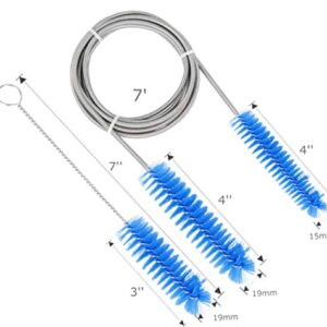 Brush Diameter 15mm 19mm -CPAP Tube Cleaning Brush-Suitable for Most CPAP Hose Type (Blue)