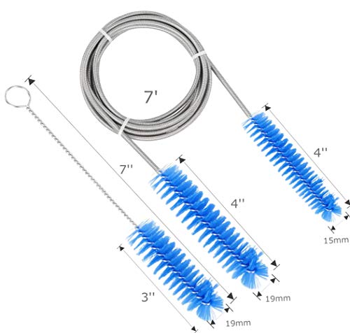 Brush Diameter 15mm 19mm -CPAP Tube Cleaning Brush-Suitable for Most CPAP Hose Type (Blue)