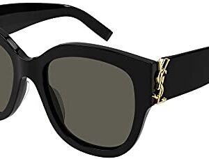 SAINT LAURENT Women's Oversized Cat Eye Sunglasses, Shiny Black, One Size