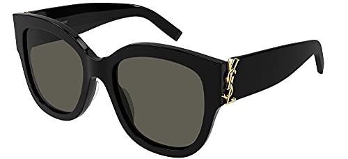 SAINT LAURENT Women's Oversized Cat Eye Sunglasses, Shiny Black, One Size