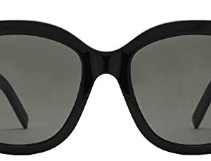 SAINT LAURENT Women's Oversized Cat Eye Sunglasses, Shiny Black, One Size