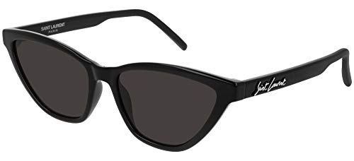 SAINT LAURENT Women's SL333 Sunglasses, Shiny Black, One Size