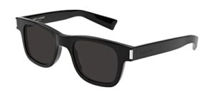 saint laurent sl-564 006 sunglasses black/black lenses square shape 49mm