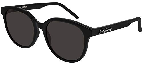 SAINT LAURENT Women's Signature Round Sunglasses, Black/Black/Black, One Size