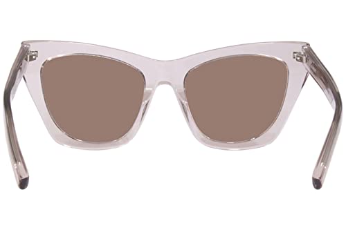 SAINT LAURENT Women's Kate Cat Eye Sunglasses, Nude Nude Brown, One Size