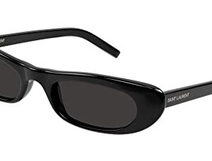 SAINT LAURENT Women's SL 557 Shade Sunglasses, Black-Black-Black, One Size