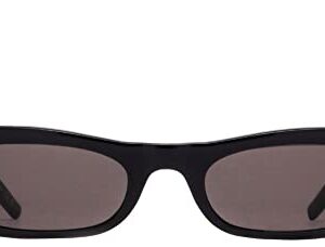 SAINT LAURENT Women's SL 557 Shade Sunglasses, Black-Black-Black, One Size