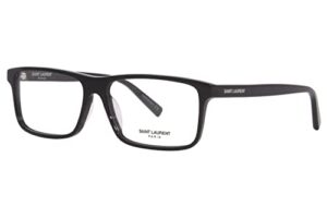 saint laurent sl483 004 eyeglasses men’s black full rim rectangle shape 58mm