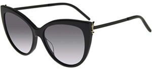 saint laurent women’s feminine sunglasses, black/gray, one size