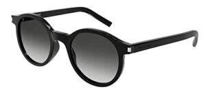 saint laurent women’s sl 521 sunglasses, black, one size