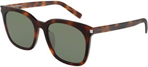 saint laurent sl 285/f slim havana/green 54/20/150 men sunglasses