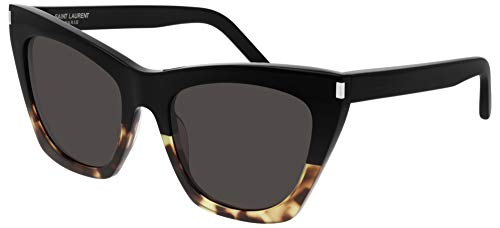 SAINT LAURENT Women's Kate Sunglasses, Havana/Black/Black, One Size