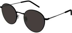 saint laurent sl250 001 semi matte black sl250 round sunglasses lens category 3