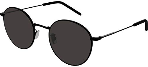 Saint Laurent SL250 001 Semi Matte Black SL250 Round Sunglasses Lens Category 3
