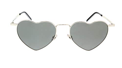 SAINT LAURENT SL 301 Loulou Shiny Silver/Grey Solid One Size