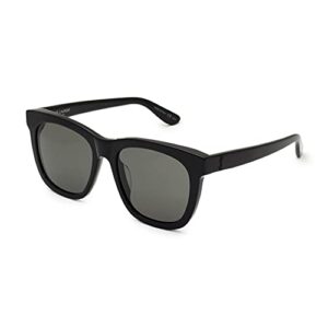 saint laurent women’s oversized rectangle sunglasses, black/grey, one size