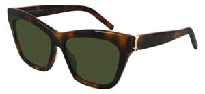 saint laurent sl m79 havana/green 56/15/140 women sunglasses
