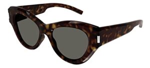 saint laurent women’s sl 506 sunglasses, havana-havana-grey, one size
