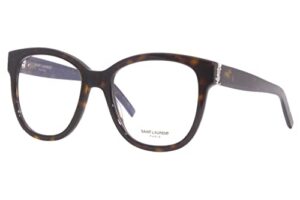 saint laurent sl-m97 004 eyeglasses women’s havana full rim square shape 54mm