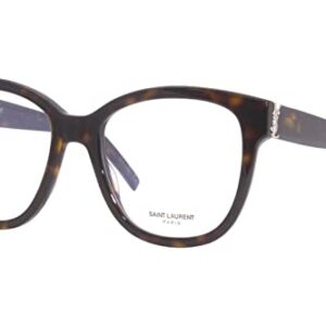 Saint Laurent SL-M97 004 Eyeglasses Women's Havana Full Rim Square Shape 54mm