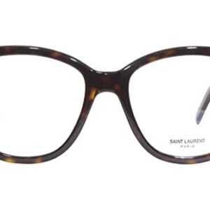 Saint Laurent SL-M97 004 Eyeglasses Women's Havana Full Rim Square Shape 54mm