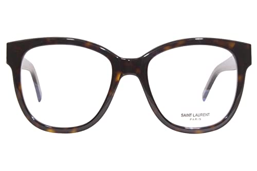 Saint Laurent SL-M97 004 Eyeglasses Women's Havana Full Rim Square Shape 54mm