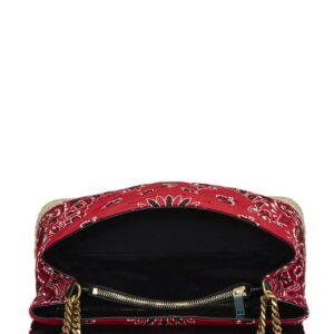 Yves Saint Laurent, Pre-Loved Red Bandana Canvas Loulou Shoulder Bag Medium, Red