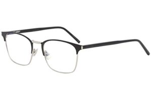 saint laurent sl 224 002 black silver metal square eyeglasses 52mm