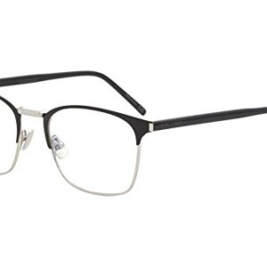 Saint Laurent SL 224 002 Black Silver Metal Square Eyeglasses 52mm