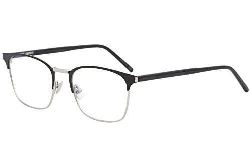 Saint Laurent SL 224 002 Black Silver Metal Square Eyeglasses 52mm