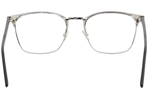 Saint Laurent SL 224 002 Black Silver Metal Square Eyeglasses 52mm