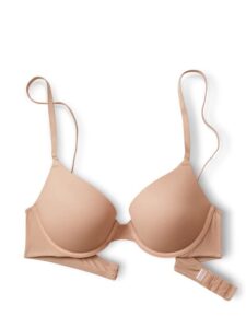 victoria’s secret pink wear everywhere t-shirt lightly-lined bra, beige, 34b