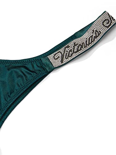 Victoria's Secret Very Sexy Shine Strap Thong Panty, Deepest Green, Small