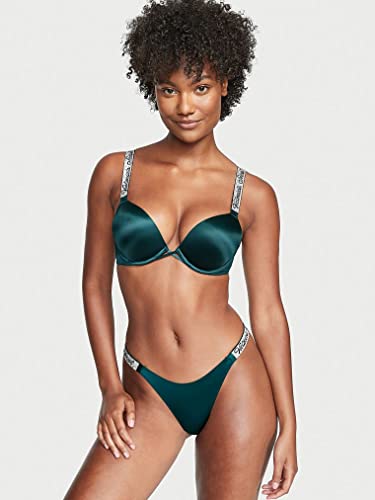 Victoria's Secret Very Sexy Shine Strap Thong Panty, Deepest Green, Small