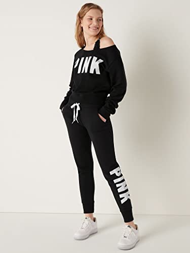 Victoria's Secret Pink Fleece Joggers, Pure Black, XX-Large