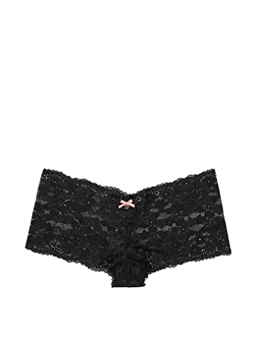 Victoria's Secret Body by Victoria Lace Shortie Panty, Black, X-Small