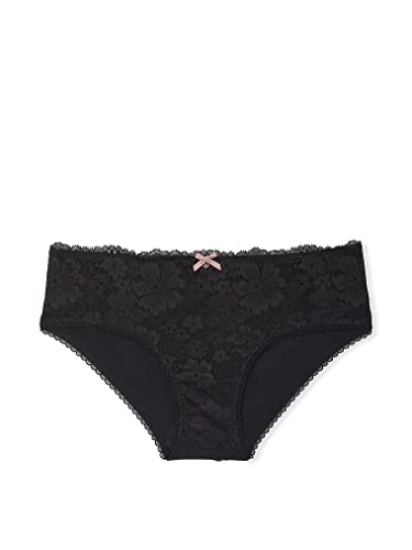 Victoria's Secret Body by Victoria Lace-front Hiphugger Panty, Black, Large