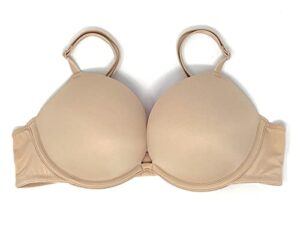 victoria’s secret pink wear everywhere super push-up bra 38d nude solid