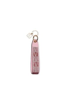 victoria’s secret wristlet strap keychain, sparkle v-monogram