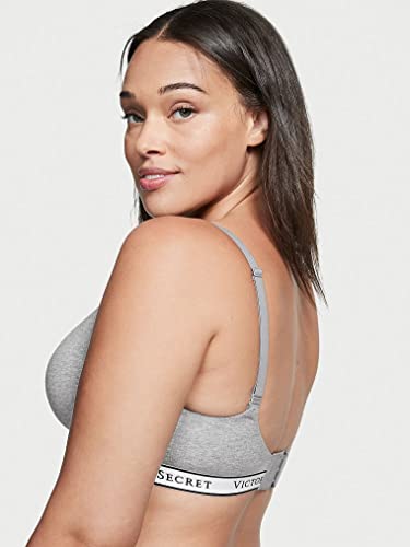 Victoria's Secret Lightly-Lined Wireless T-Shirt Bra, Medium Heather Gray, 34B