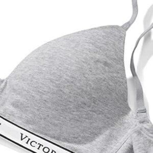 Victoria's Secret Lightly-Lined Wireless T-Shirt Bra, Medium Heather Gray, 34B