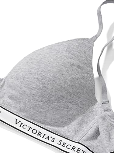 Victoria's Secret Lightly-Lined Wireless T-Shirt Bra, Medium Heather Gray, 34B