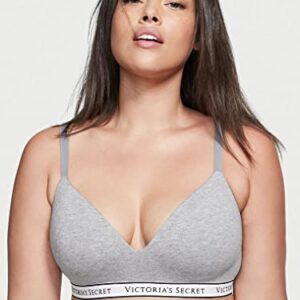 Victoria's Secret Lightly-Lined Wireless T-Shirt Bra, Medium Heather Gray, 34B